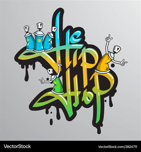 Graffiti word characters print Royalty Free Vector Image