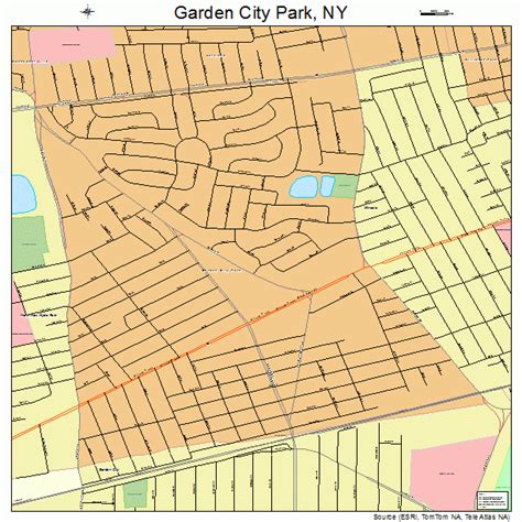 Garden City Park New York STREET & ROAD MAP NY atlas po | eBay