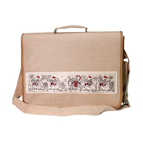 Odisha Jute Pattachitra Laptop Bag: Handcrafted Elegance