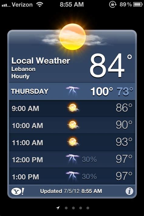 How to view a hourly weather forecast on your iphone - B+C Guides