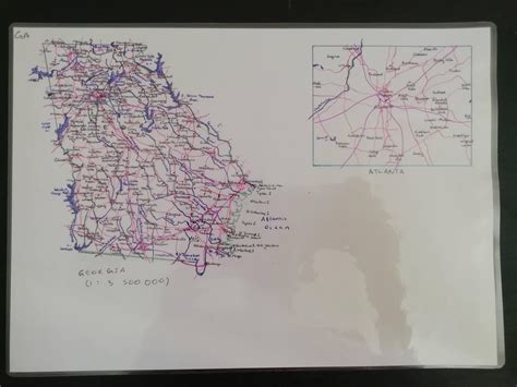 My Hand Drawn Map of Georgia : r/Georgia