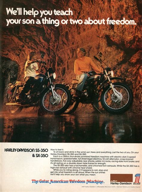 1974 AMF Harley-Davidson SS-350 SX-350 Motorcycle Advertis… | Flickr