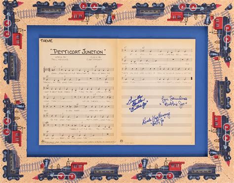 Petticoat Junction cast signed theme sheet music. | Barnebys