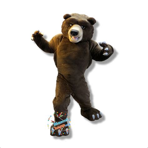 Fierce Grizzly Bear Mascot Costume