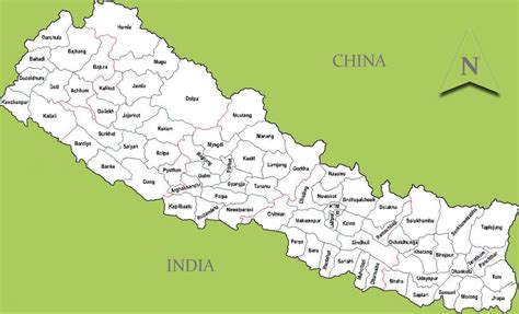 Nepal cities map - Nepal map with cities (Southern Asia - Asia)