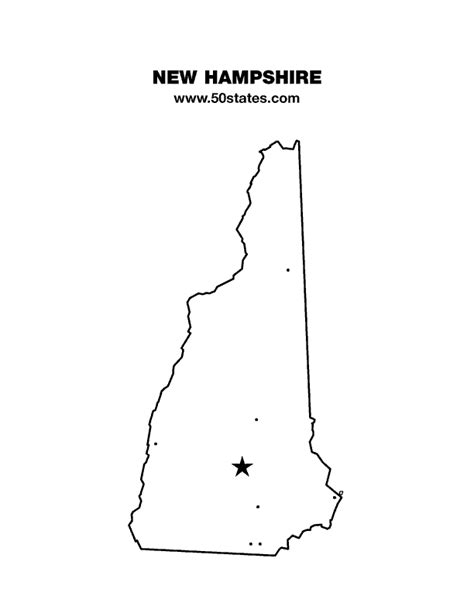 New Hampshire Map – 50states