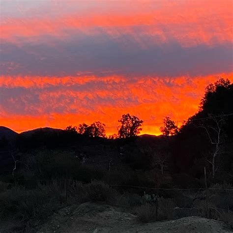 Sunrise this morning Trabuco Canyon (Southern California) [no filter ...