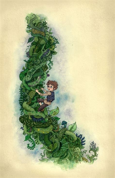 jack climbing the beanstalk | Jack and the beanstalk, Illustration, Etsy