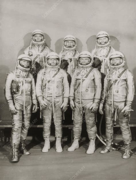 Portrait of the Project Mercury astronauts - Stock Image - S320/0063 ...