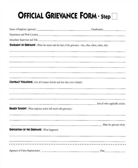 Grievance Form - FREE DOWNLOAD - Aashe