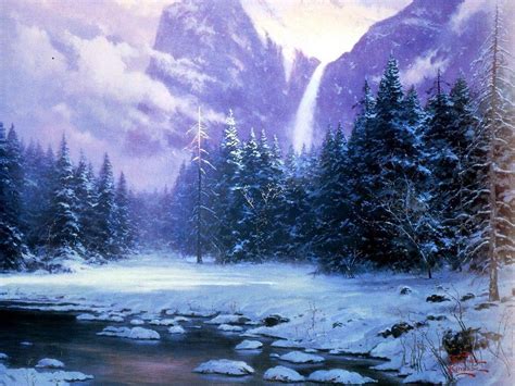 Thomas Kinkade Winter Wallpapers - Wallpaper Cave