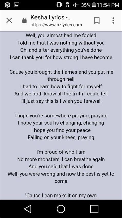 Praying - Kesha lyrics | Kesha lyrics, Praying kesha, Lyrics