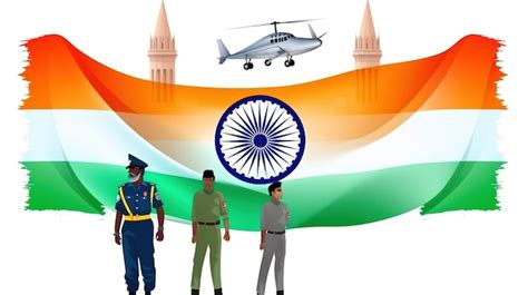 Premium AI Image | Indian airforce day with indian flag theam and ...