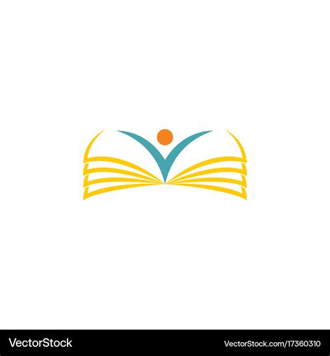 Open book school logo Royalty Free Vector Image