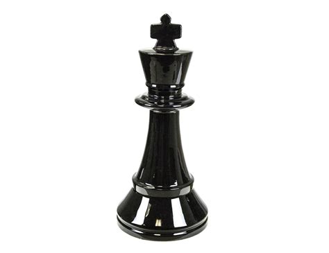 Black Ceramic King Chess Piece 8X8X17 | Steinhafels