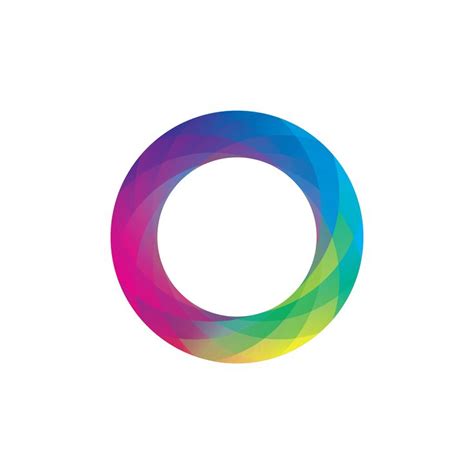 Rainbow Circle Round Logo. Rainbow Vector Logo Design. Rainbow Logo Instant Download. Rainbow ...