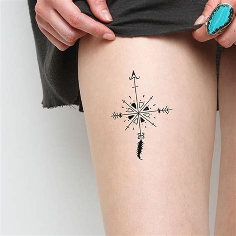 Wanderer Temporary Tattoo Set of 2 | Etsy | Minimalist tattoo, Small tattoos, Arrow tattoos