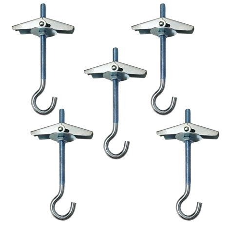 Buy 5 Packs M5 Carbon Steel Plasterboard Ceiling Hooks Spring Toggle Wing Bolts Hanger Wall ...