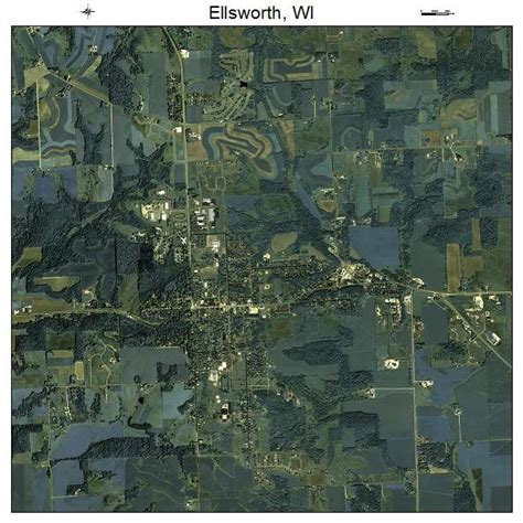 Aerial Photography Map of Ellsworth, WI Wisconsin