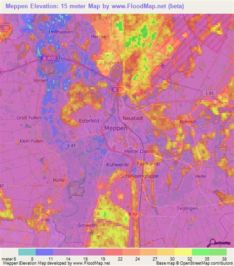 Elevation of Meppen,Germany Elevation Map, Topography, Contour