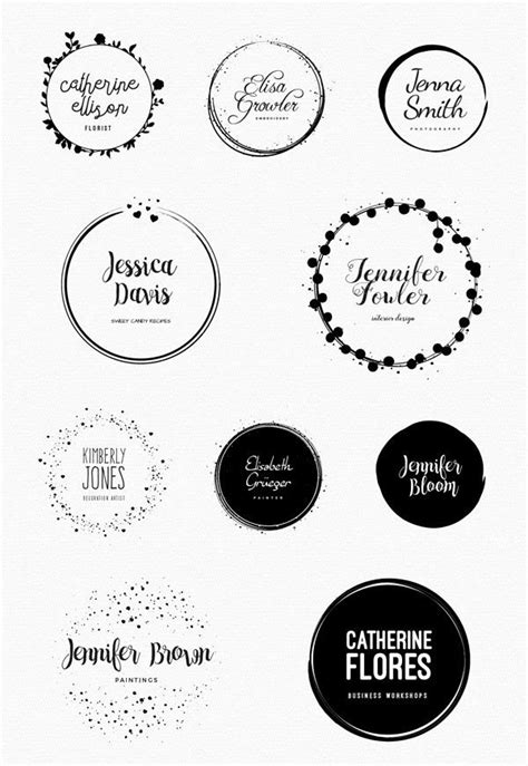 Feminine Logo Templates – Circle Edition | Circle logo design, Feminine logo, Logo design feminine