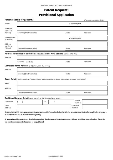 39 Provisional Patent Application Templates (Free) ᐅ TemplateLab