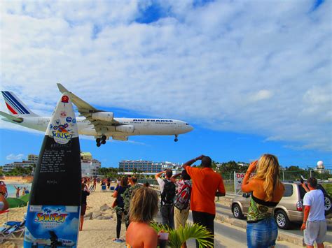 Incoming! At Sunset Beach Bar, Maho Beach, St. Maarten. Beach Bars, Sunset Beach, Times Square ...