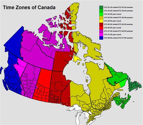 Canada Time Zones Map Time Zones Map World | Images and Photos finder