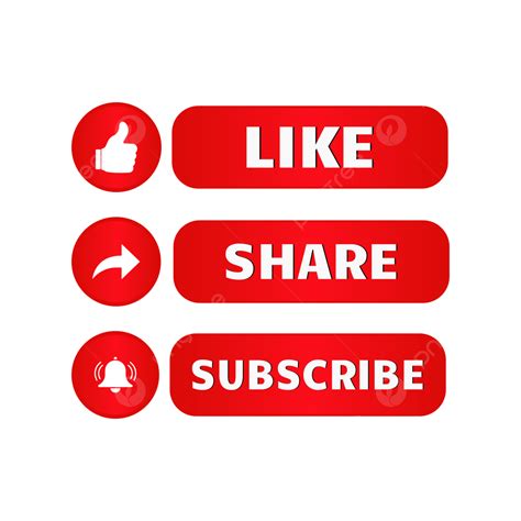 Like Share Subscribe Vector Art PNG, Youtube Logo With Subscribe Like ...