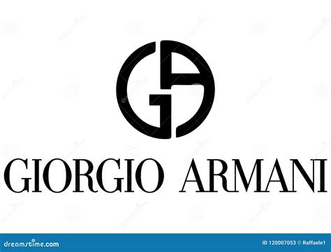 Giorgio Armani Logo editorial stock