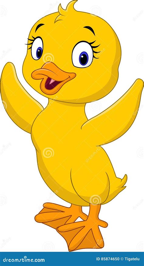 Happy duck cartoon stock vector. Illustration of happy - 85874650