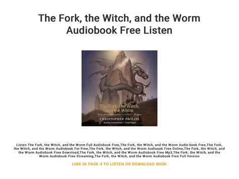 The Fork, the Witch, and the Worm Audiobook Free Listen by InezNikki ...