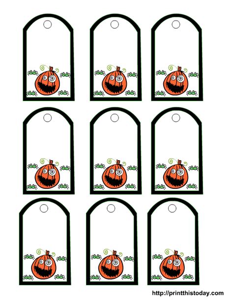 Printable Halloween Gift Tags - Printable Word Searches