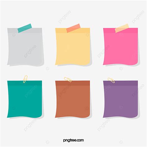 Sticky Note Clipart PNG Images, Vector Color Sticky Notes, Hd, Vector ...