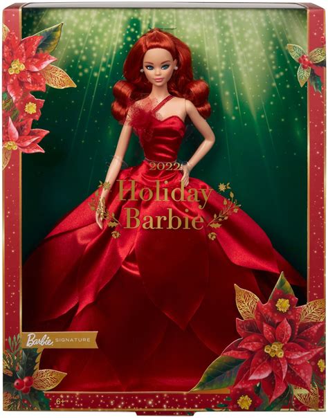 Barbie Doll Barbie Signature 2022 Holiday Collectible Brunette Wavy ...