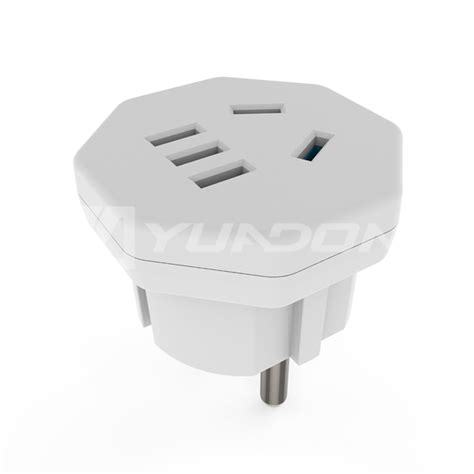 5 pins US CN pin sockets to 2 EU electric plug socket adapter