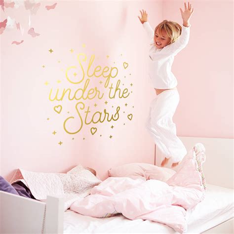 Sleep Under The Stars Quote Wall Decal Sticker By SirFace Graphics | notonthehighstreet.com