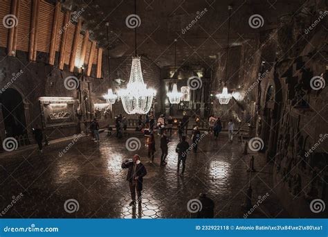 Krakow Poland September 2021 Wieliczka Salt Mine in Krakow, Massive ...