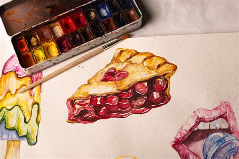 Watercolor food on Behance