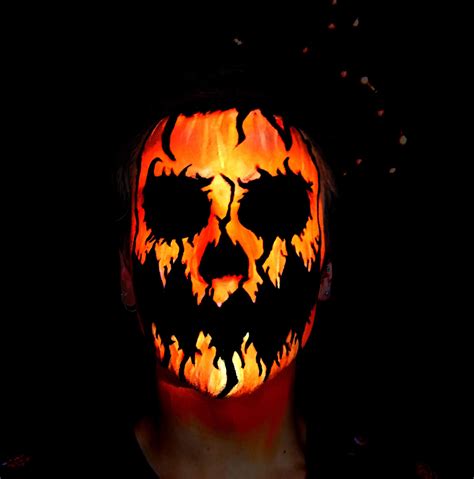 Halloween makeup ideas - pumpkin | Halloween face paint scary, Face ...