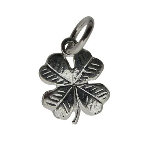 Four Leaf Clover Charm - The Silver Shop of Bath