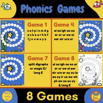 DIGRAPHS Phonics Roll&Read Games for Letters&Sounds Phases 3-5 - Pre-K ...