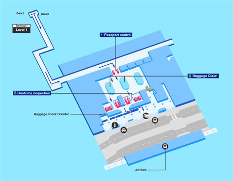 Jfk Airport Terminal 7 Map - Tourist Map Of English