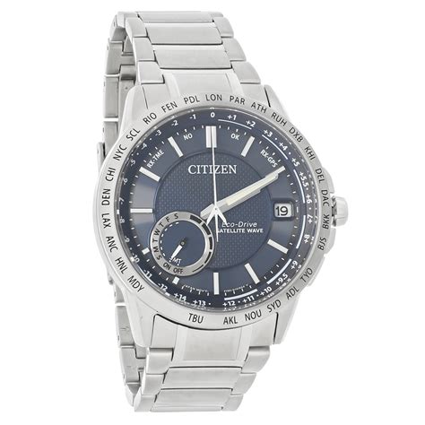 Citizen Eco Drive Satellite Wave F150 Mens Blue Dial Quartz Watch ...