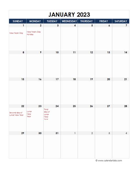 2023 Hong Kong Calendar Spreadsheet Template - Free Printable Templates