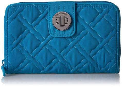 Vera Bradley Women's Microfiber Turnlock Wallet with RFID Protection