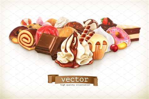 Confectionery vector illustration | Icons ~ Creative Market