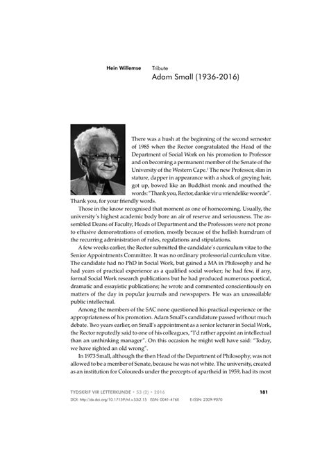 (PDF) Adam Small (1936-2016)