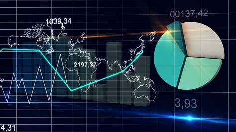 World Map Statistic Data Graph Dark Blue Stock Motion Graphics SBV ...