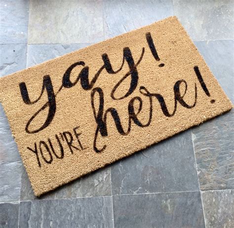 Welcome Mat, Hand-painted Coir Doormat | Door mat, Welcome mats, Coir ...